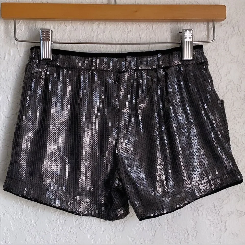 NWT Children’s Place Gunmetal Sequins Shorts 6x/ 7